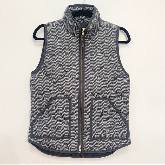 THE J. Crew Excursion Quilted Herringbone Quilted Vest 02533 Fall Layering Chic - Picture 8 of 12